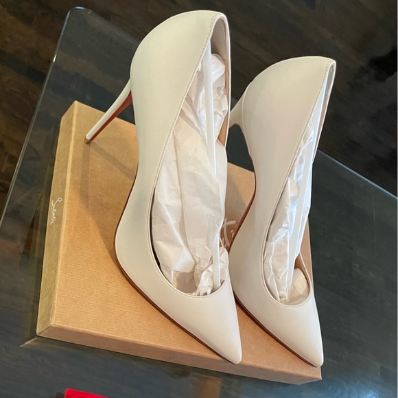 SOLD* White Kate Christian Louboutin Heels - Picture 7 of 8